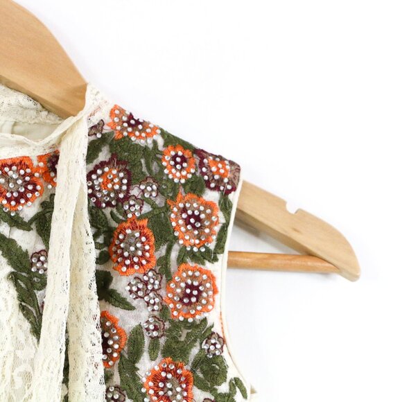 *Modest High Neck Lace Mini Dress - Picture 7 of 9